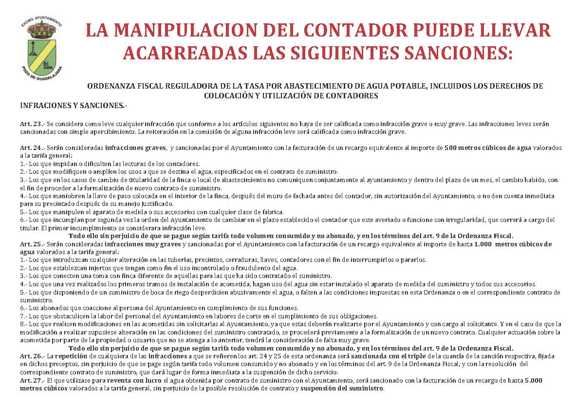 Sanciones manipulacion contadores