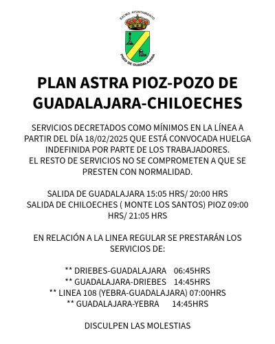 Servicios mínimos bus